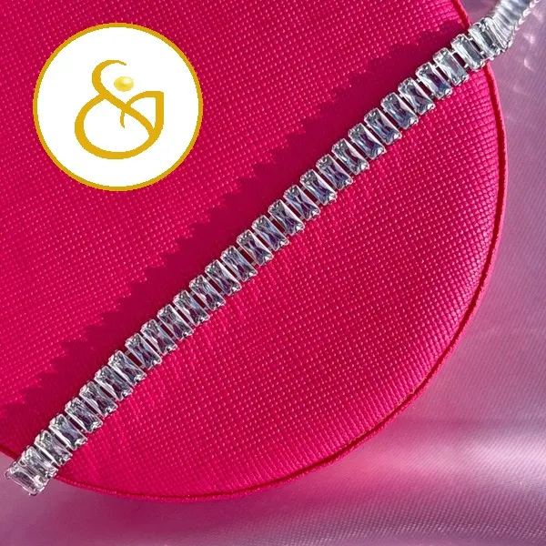 65046_11zon دستبند تنیسی مدل تتریس نقرهای - Image 1