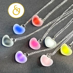 گردنبند کوارتز استیل قلب یخی